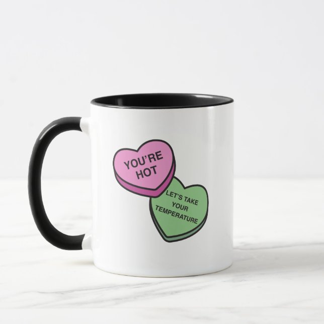 Mug Vous êtes chaud / Prenons votre température Valent (Gauche)