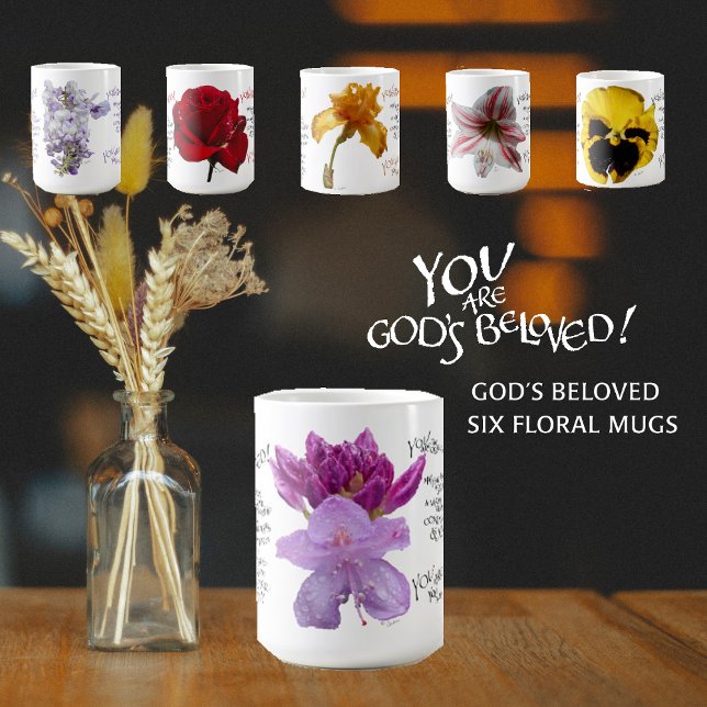 MUG VOUS ÊTES LE BELOVED RHODODENDRON PURPLE AIMÉ DE D (Créateur téléchargé)