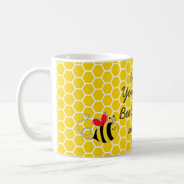 Mug Vous êtes les abeilles Knees jaune abeilles café (Gauche)
