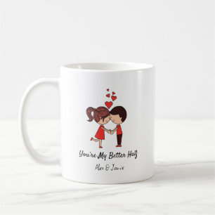 Mug Vous êtes ma meilleure moitié Citation de couple p