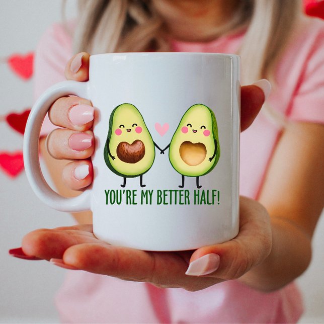 Mug Vous êtes ma meilleure moitié, mignon avocat (Créateur téléchargé)