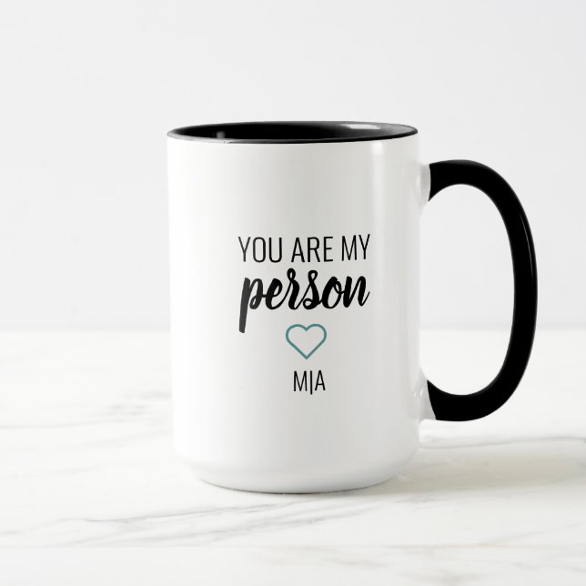 Mug Vous êtes ma personne ami Seafoam Green Cadeau (Droite)