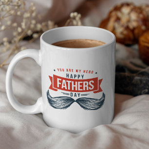 Mug Vous êtes mon héros Fête des pères heureuse   Musi