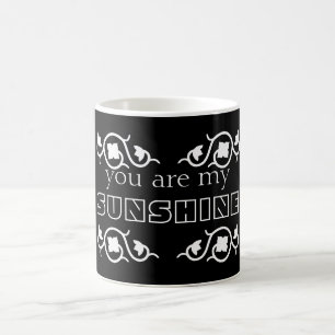 Mug Vous êtes mon Motif Sunshine Black & White Swirl