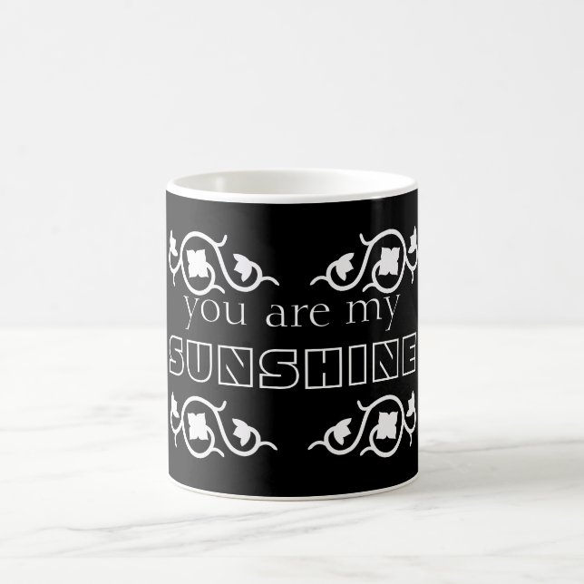Mug Vous êtes mon Motif Sunshine Black & White Swirl (Centre)