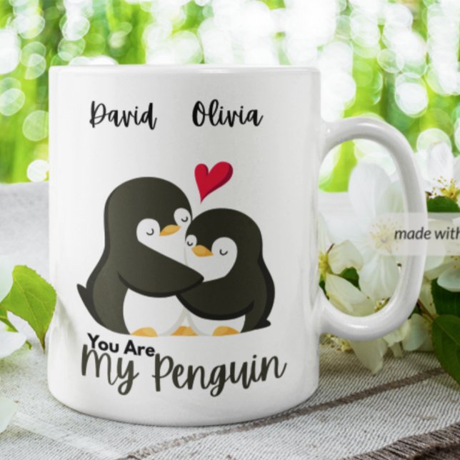 Mug Vous êtes mon pingouin - Couples de nom personnali (Créateur téléchargé)