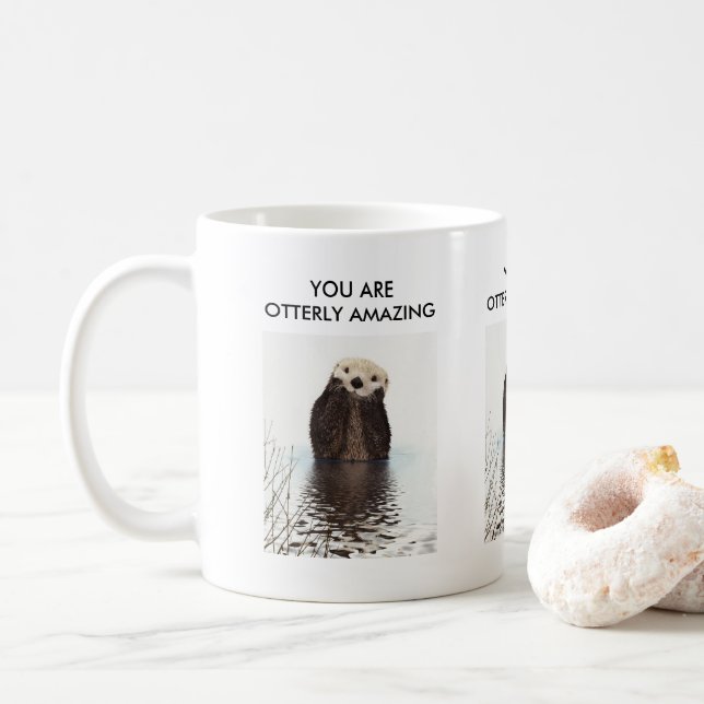 Mug Vous êtes Otterly Extraordinaire Silly Pun avec Cu (Avec donut)