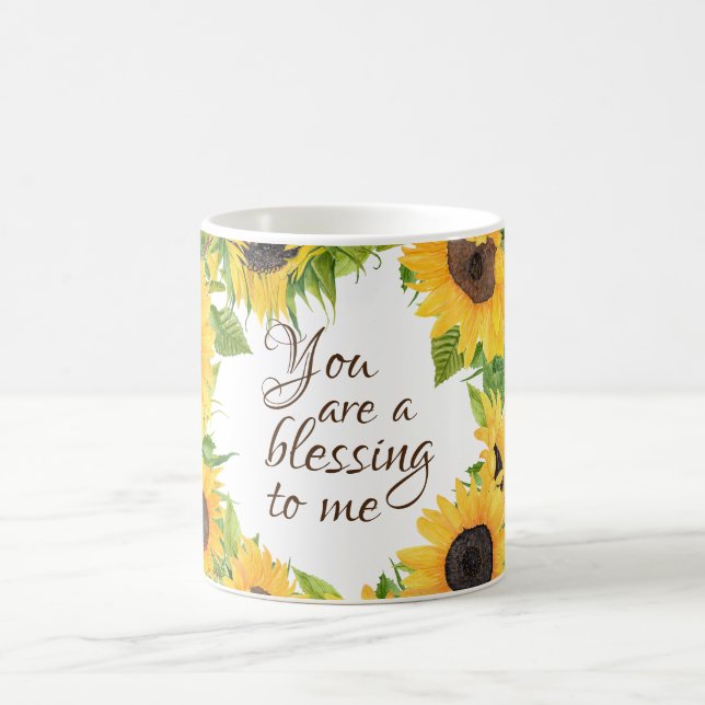 Mug Vous êtes une bénédiction pour moi tournesol (Centre)