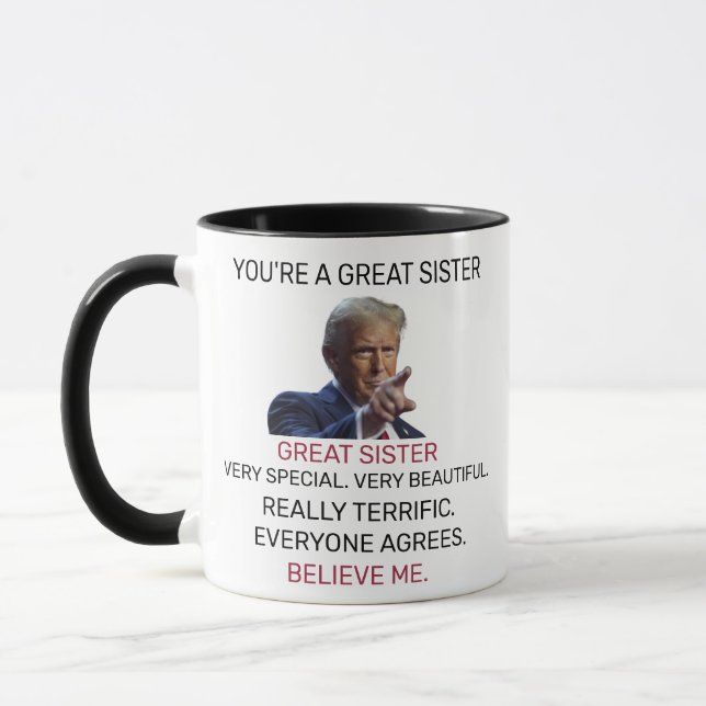 Mug Vous êtes une grande soeur, une nouvelle soeur Cad (Gauche)