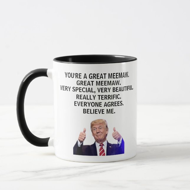 Mug Vous êtes une vraie belle femme, une Trump drôle (Gauche)