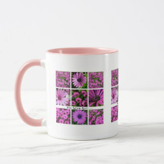 Mug Vous grandissez fille Pun Daisy Collage de félicit