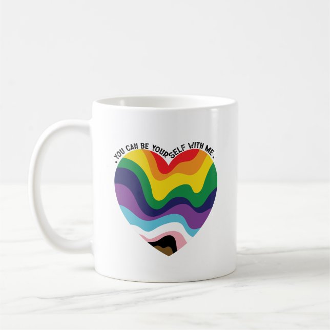 Mug Vous Pouvez Être Vous-Même Avec Moi, LGBT Transgen (Gauche)