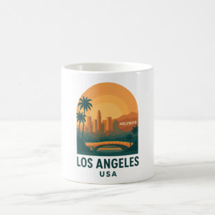 Mug Voyage à Los Angeles Vintage – Hollywood Rétro 