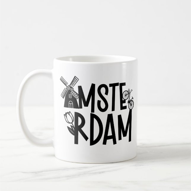 Mug Voyage Amsterdam Pays-Bas  (Gauche)
