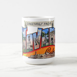 Mug Voyage Cuba vintage - Salutations de La Havane