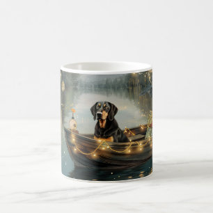 Mug Voyage de fête de Noël de Bluetick Coonhound