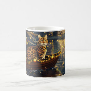 Mug Voyage de fête de Noël du chat du Bengale