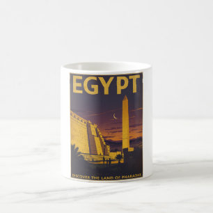 Mug Voyage en Egypte vintage - Ancien Obélisque et Tem
