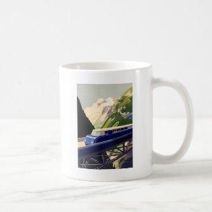 Mug Voyage ferroviaire en Europe vintage
