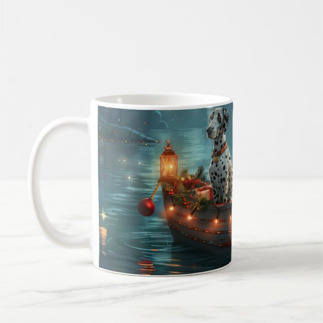 Mug Voyage festif de Noël dalmate (Gauche)