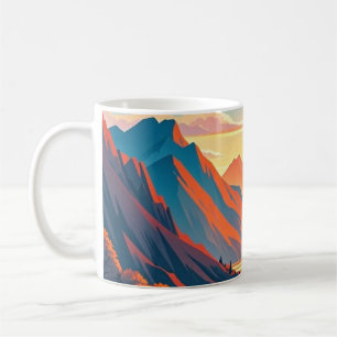 Mug Voyage pittoresque sur route sinueuse, couchers de