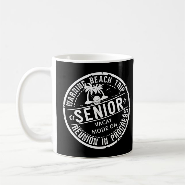 Mug Voyage senior en cours Palm Tree Beach 50e 60e (Gauche)