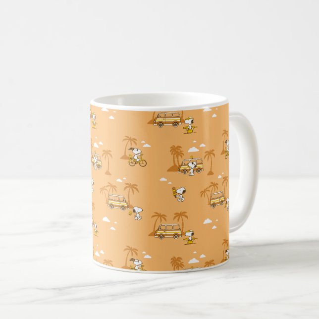 Mug Voyage sur route | Peanuts Snoopy Beach Motif (Devant droit)