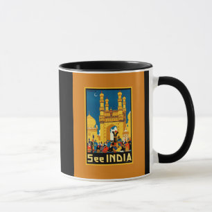 Mug Voyage vintage de l'Inde Hyderabad