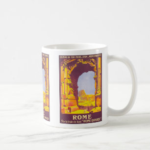 Mug Voyage Vintage, le Colisée à Rome Italie Italien