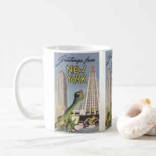 Mug Voyage Vintage, Monuments Célèbres de New York