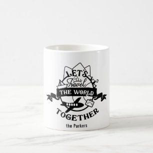 Mug Voyageons ensemble dans le monde   Amusant