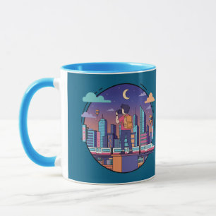 Mug Voyageur de nuit dans la ville