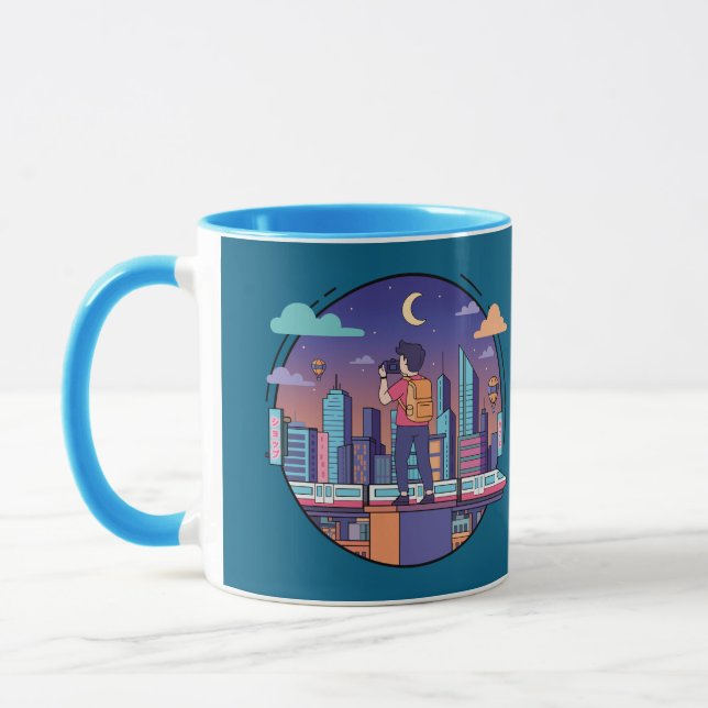 Mug Voyageur de nuit dans la ville (Gauche)
