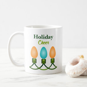 Mug Voyants de Noël trio orange et bleu