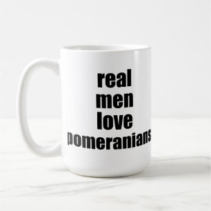 Mug Vrai amour Pomeranians d'hommes