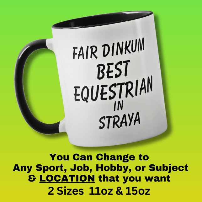 Mug Vrai de vrai MEILLEUR ÉQUITATION à Straya  (Créateur téléchargé)