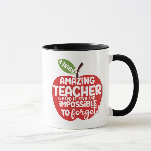 Mug vraiment extraordinaire Enseignant Merci pomme cad (Droite)