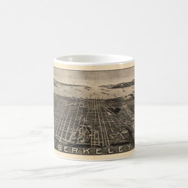 Mug Vue aérienne de Berkeley, la Californie (1909) (Centre)