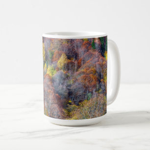 Mug Vue aérienne de la forêt d'automne Arbres colorés