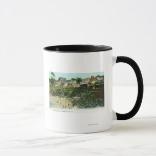 Mug Vue aérienne de la plage se baignante