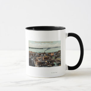 Mug Vue aérienne de la ville et du port