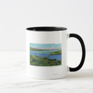 Mug Vue aérienne de nouveau pont reliant NY et VT