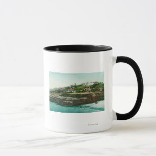 Mug Vue aérienne des chalets et de la plage à la Jolla
