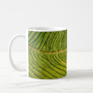 Mug Vue aérienne du champ vert ouvert