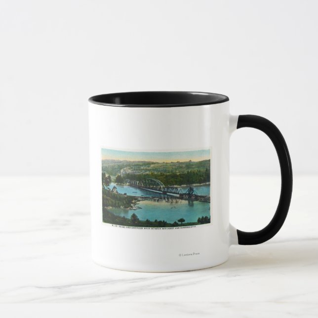 Mug Vue aérienne du chemin de fer Maine Central (Droite)