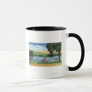 Mug Vue de baie d'algonquin du mâle Mt et du bouton