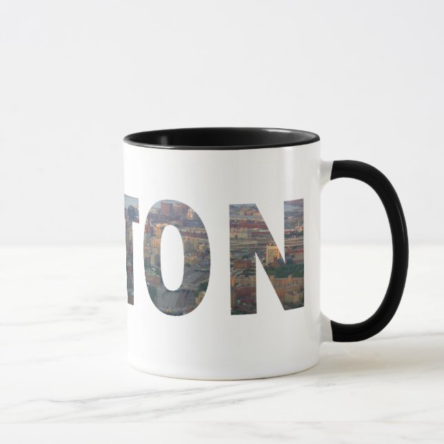 Mug Vue de Boston dans les lettres (Droite)