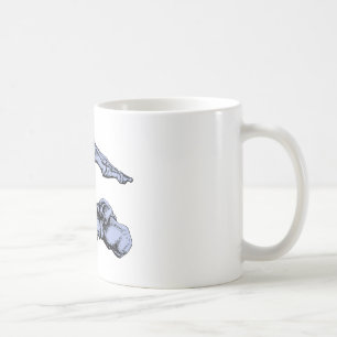 Mug Vue de côté des os des pieds - profondément bleu