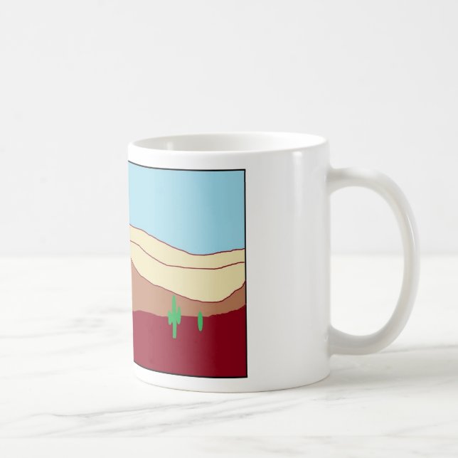 Mug Vue de désert de cactus (Droite)