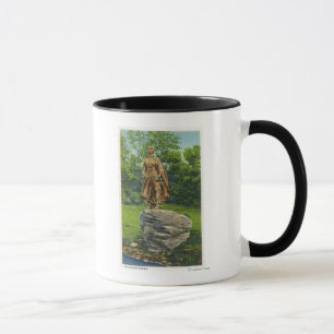 Mug Vue de la statue de jeune fille de pèlerin